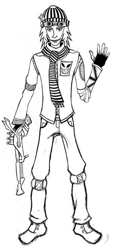 Steampunk Guy Coloring Page